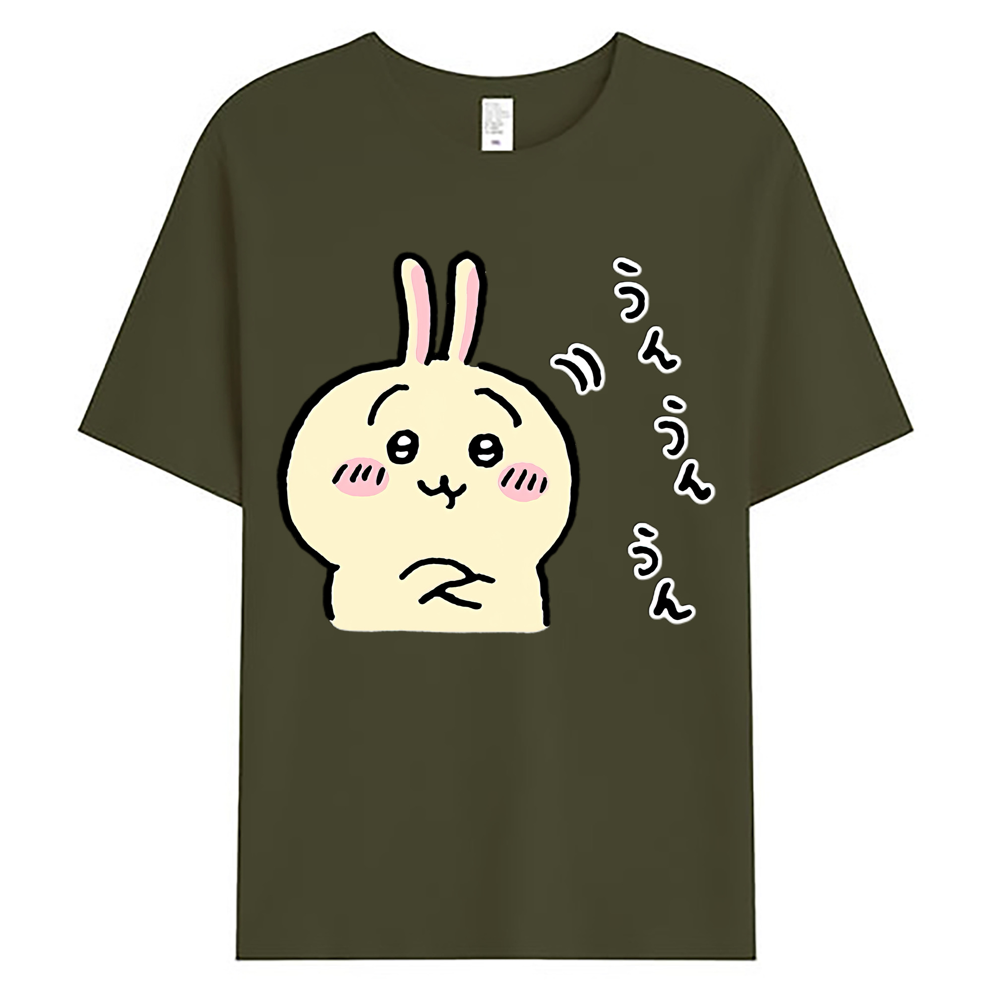 （画像用） ちいかわ うさぎ Chii-kawa usagi 綿100％ メンズ半袖Tシャツ｜肌触りやわらか＆通気性
